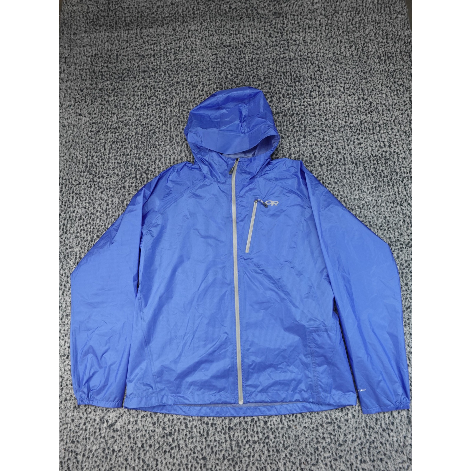 Outdoor Research Helium Ii Jacket Womens Xl Blue Waterproof Packable Shell